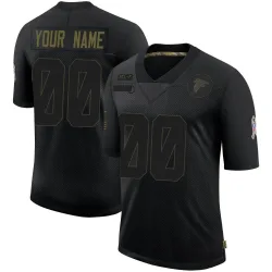 Atlanta Falcons Customized Men's Limited Black 2020 Salute To Service Jersey - Nike