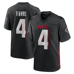 Game Brett Favre Men's Atlanta Falcons Black Alternate Jersey - Nike