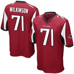 Game Elijah Wilkinson Men's Atlanta Falcons Red Team Color Jersey - Nike