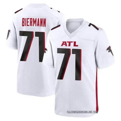 Game Kroy Biermann Men's Atlanta Falcons White Jersey - Nike