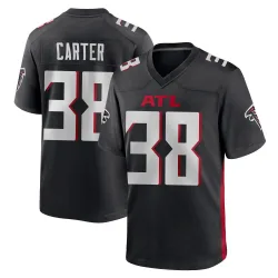Game Nathan Carter Men's Atlanta Falcons Black Alternate Jersey - Nike