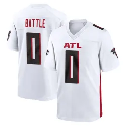 Game Trent Battle Men's Atlanta Falcons White Jersey - Nike