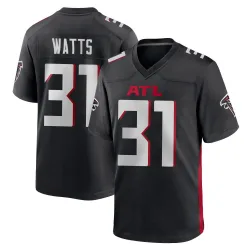 Game Xavier Watts Men's Atlanta Falcons Black Alternate Jersey - Nike