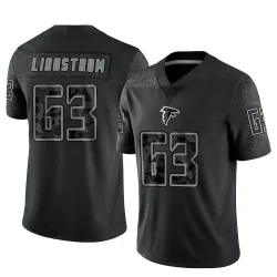 Limited Chris Lindstrom Youth Atlanta Falcons Black Reflective Jersey - Nike