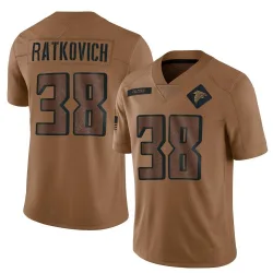 Limited Clint Ratkovich Men's Atlanta Falcons Brown 2023 Salute To Service Jersey - Nike