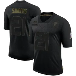 Limited Deion Sanders Youth Atlanta Falcons Black 2020 Salute To Service Jersey - Nike
