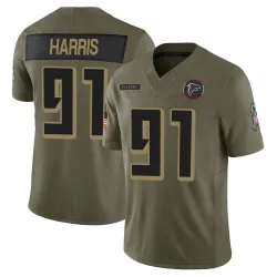 Limited Demone Harris Youth Atlanta Falcons Olive 2025 Salute to Service Jersey - Nike