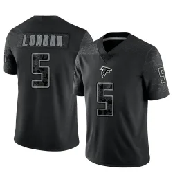 Limited Drake London Men's Atlanta Falcons Black Reflective Jersey - Nike
