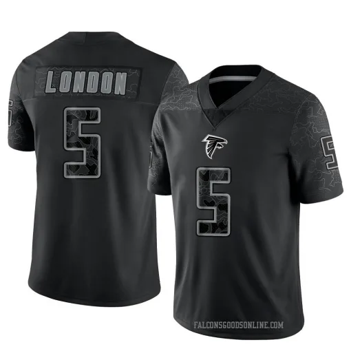 Limited Drake London Men's Atlanta Falcons Black Reflective Jersey - Nike