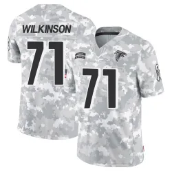 Limited Elijah Wilkinson Men's Atlanta Falcons Arctic Camo 2024 Salute to Service Jersey - Nike