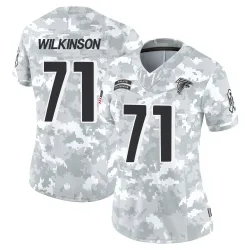 Limited Elijah Wilkinson Women's Atlanta Falcons Arctic Camo 2024 Salute to Service Jersey - Nike