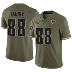 Limited Frank Darby Youth Atlanta Falcons Olive 2022 Salute To Service Jersey - Nike