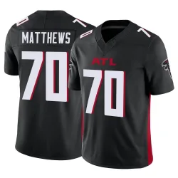 Limited Jake Matthews Men's Atlanta Falcons Black Vapor F.U.S.E. Jersey - Nike