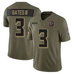 Limited Jessie Bates III Men's Atlanta Falcons Olive 2025 Salute to Service Jersey - Nike