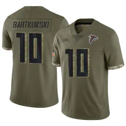 Limited Steve Bartkowski Men's Atlanta Falcons Olive 2022 Salute To Service Jersey - Nike