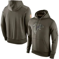 Men's Atlanta Falcons Olive Salute to Service KO Performance Hoodie - Nike