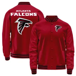 Men's Atlanta Falcons Red Full-Snap Jacket